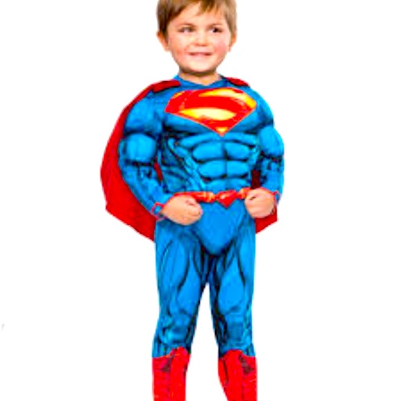Superman Muscle Costume w/ Detachable Cape Size 2/3 (pls read full description) - Picture 2 of 10